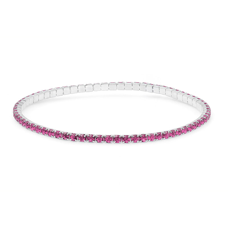 Single Color Elastic Tennis Bracelet
