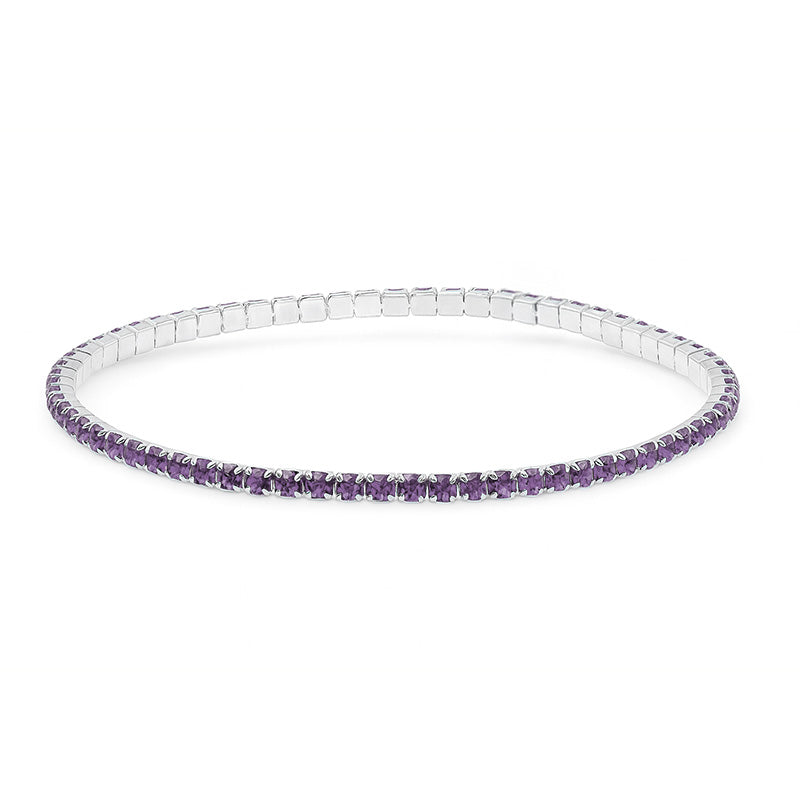Single Color Elastic Tennis Bracelet