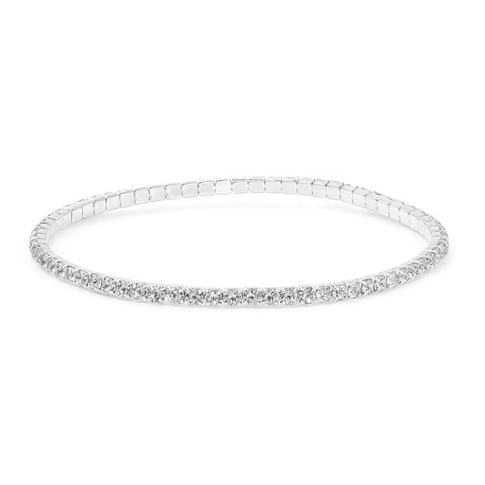 Silver Elastic Tennis Bracelet