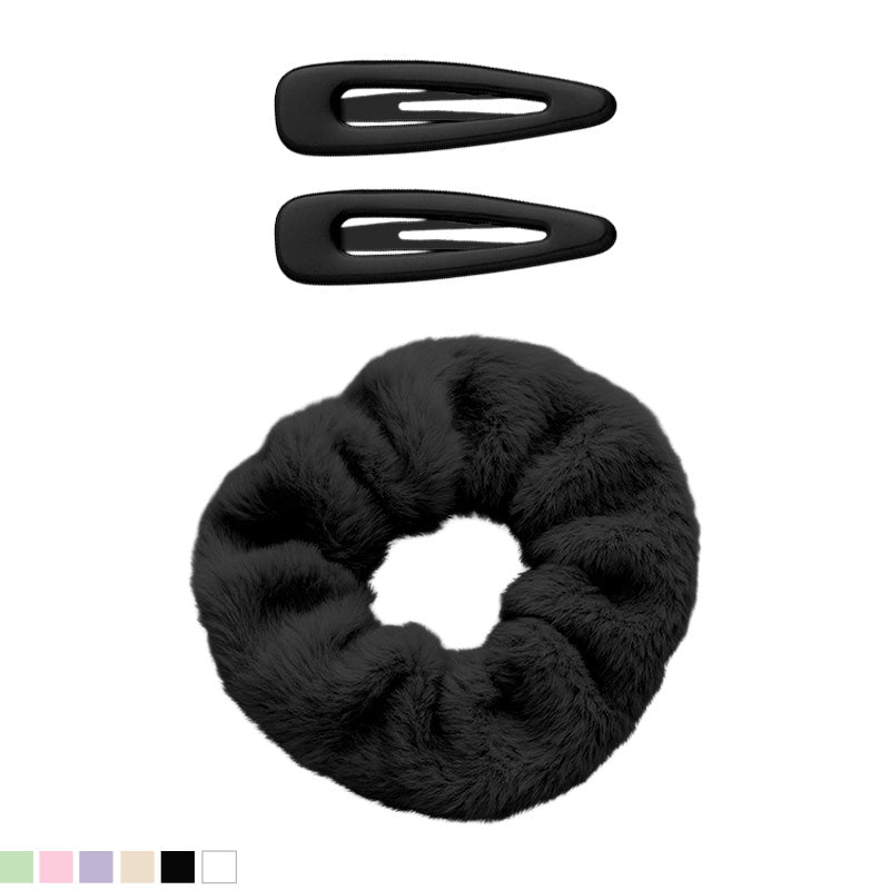 Hair Scrunchie with Snap Tic Tac Clips