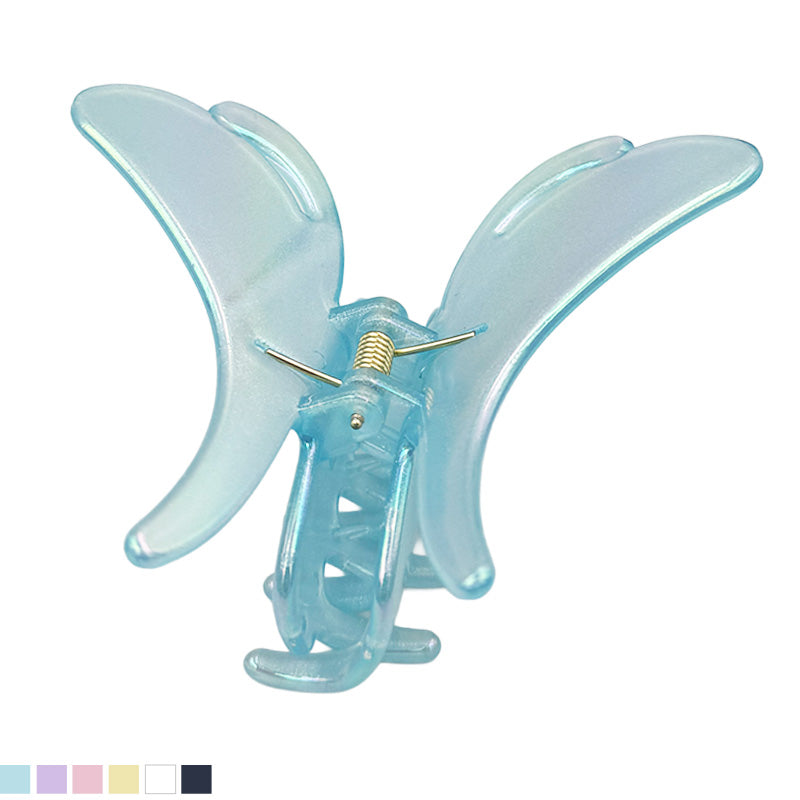 Iridescent Butterfly Hair Claw – Shimmer Finish