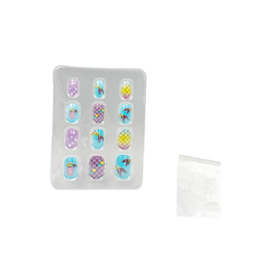 Mermaid Kids Press-On Nails
