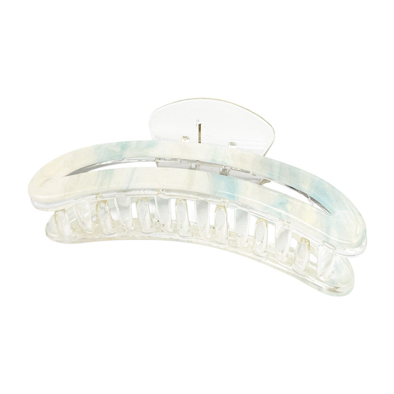 Large Glossy Crescent Hair Claw – Pastel Colors
