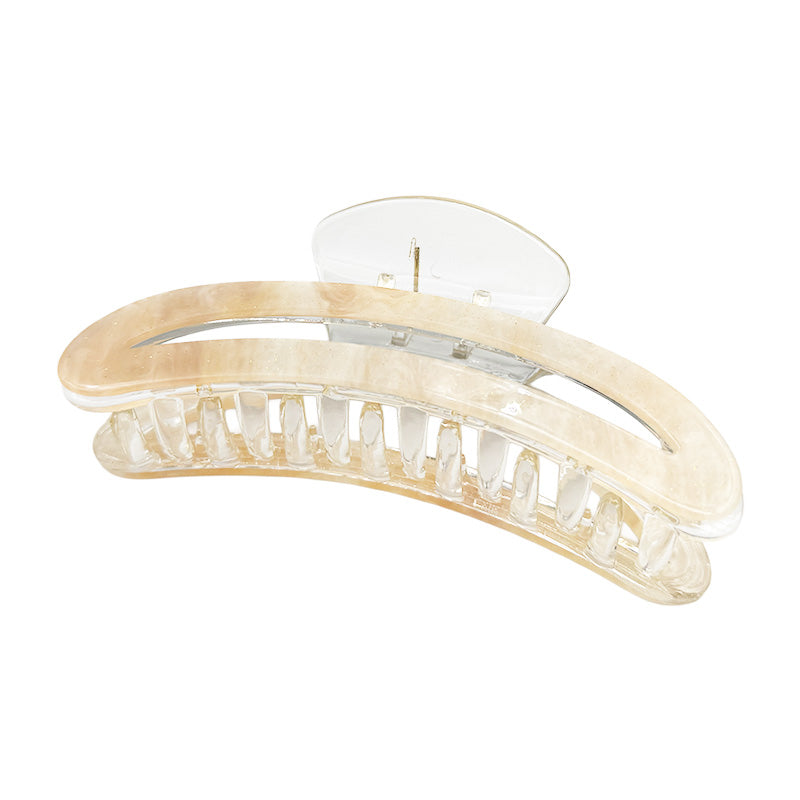 Large Glossy Crescent Hair Claw – Pastel Colors