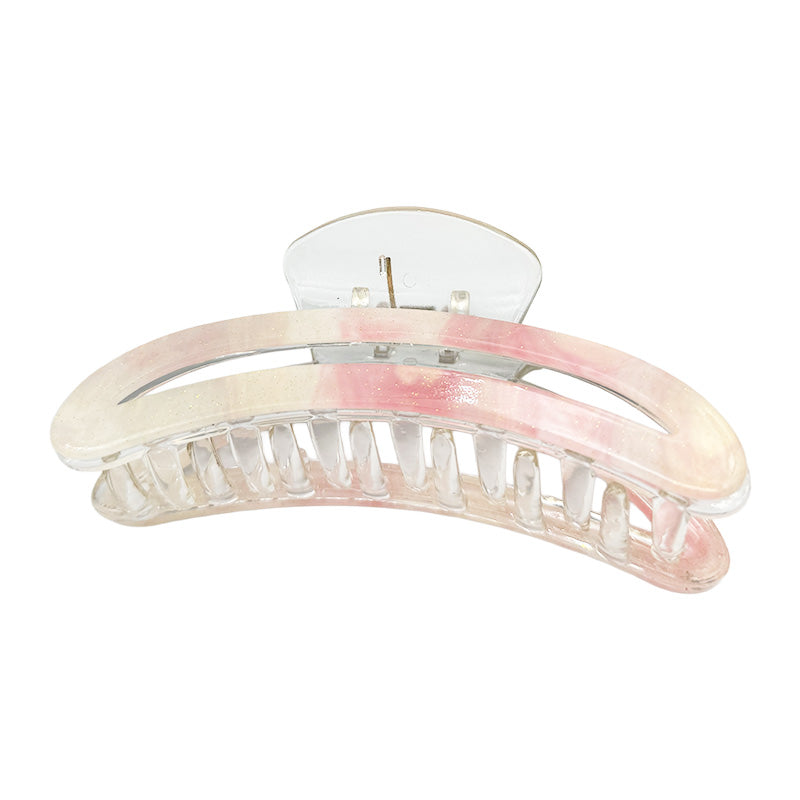 Large Glossy Crescent Hair Claw – Pastel Colors