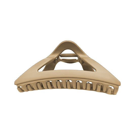Large Matte Triangle Hair Claw – Neutral Colors