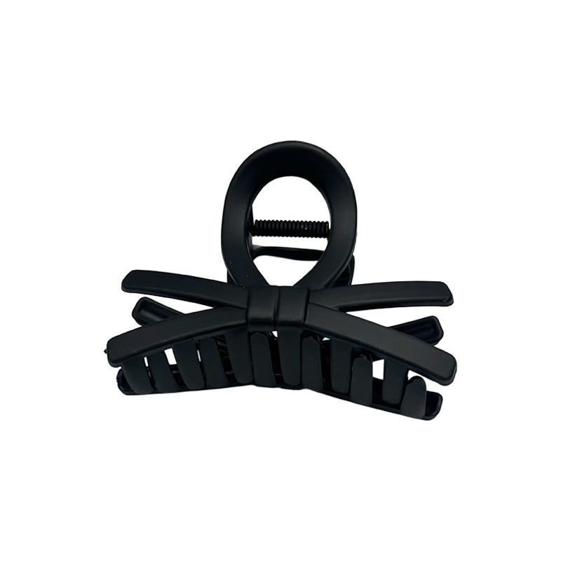 Matte Leopard Bow Hair Claw – Neutral Chic