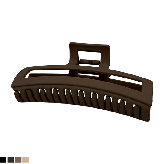 Matte Rectangle Hair Claw – Neutral Colors