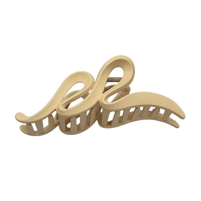 Matte Wave Loop Hair Claw – Neutral Colors