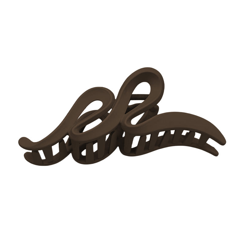 Matte Wave Loop Hair Claw – Neutral Colors