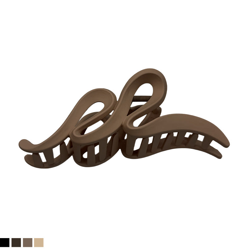 Matte Wave Loop Hair Claw – Neutral Colors
