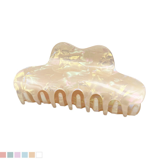 Medium Glossy Cloud Hair Claw – Iridescent Pastel