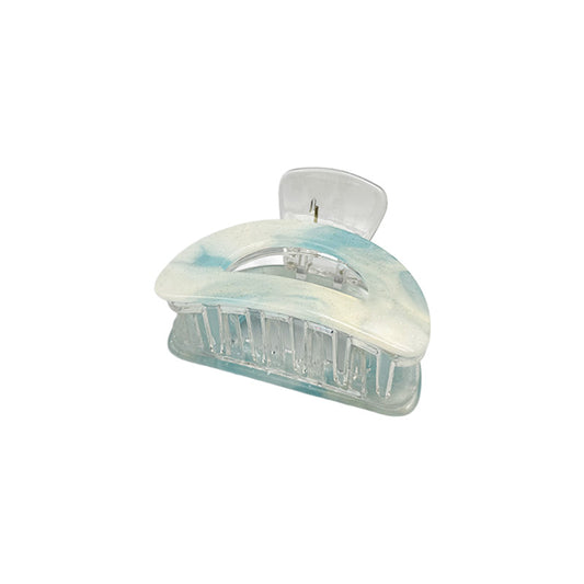 Medium Glossy Crescent Hair Claw – Pastel Colors