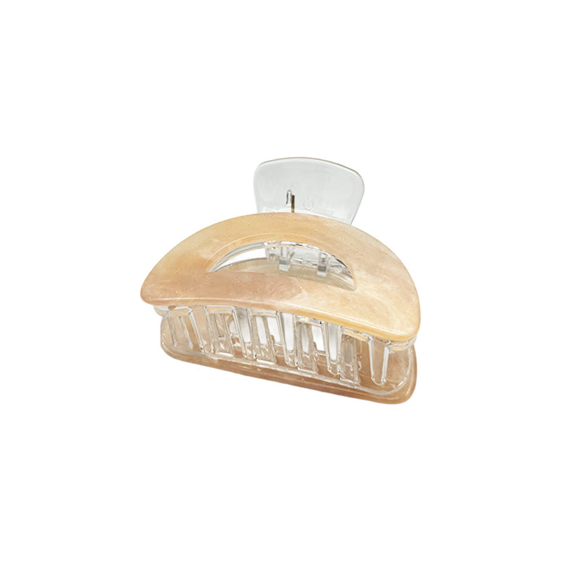 Medium Glossy Crescent Hair Claw – Pastel Colors