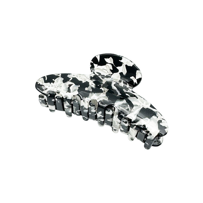 Medium Glossy Marble Patterned Hair Claw