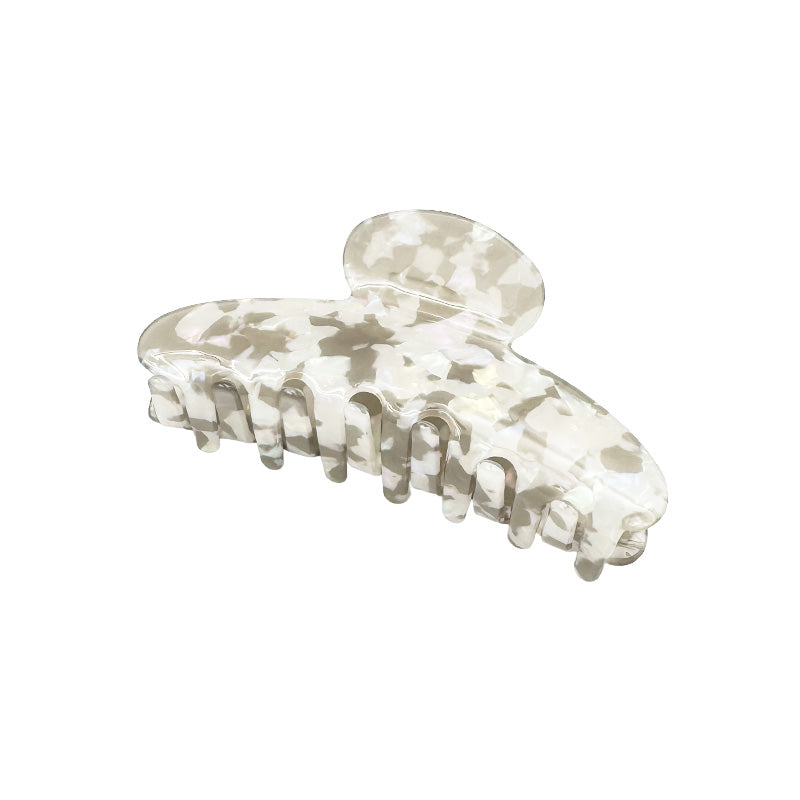 Medium Glossy Marble Patterned Hair Claw