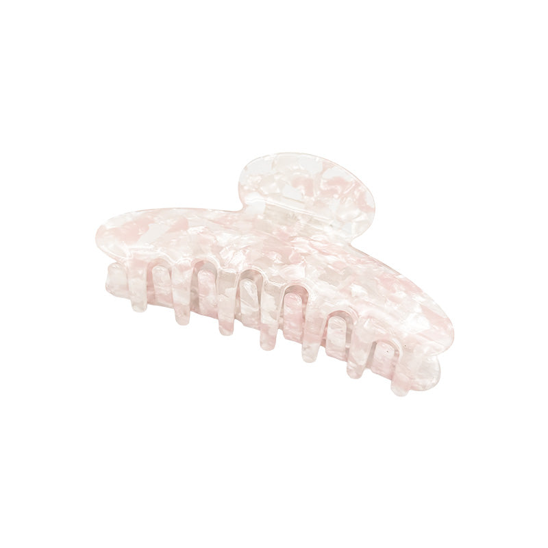 Medium Glossy Marble Patterned Hair Claw