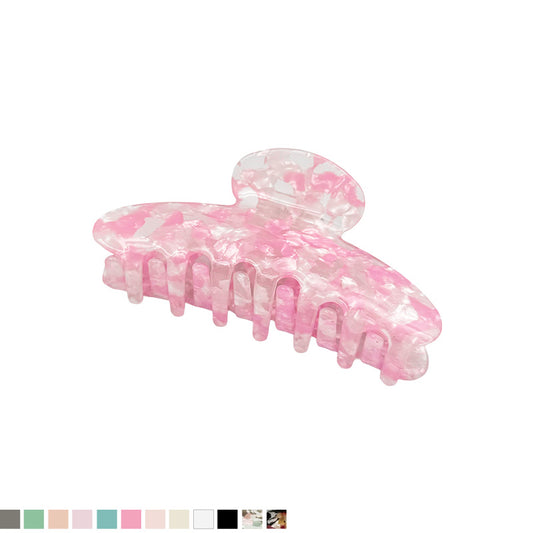 Medium Glossy Marble Patterned Hair Claw