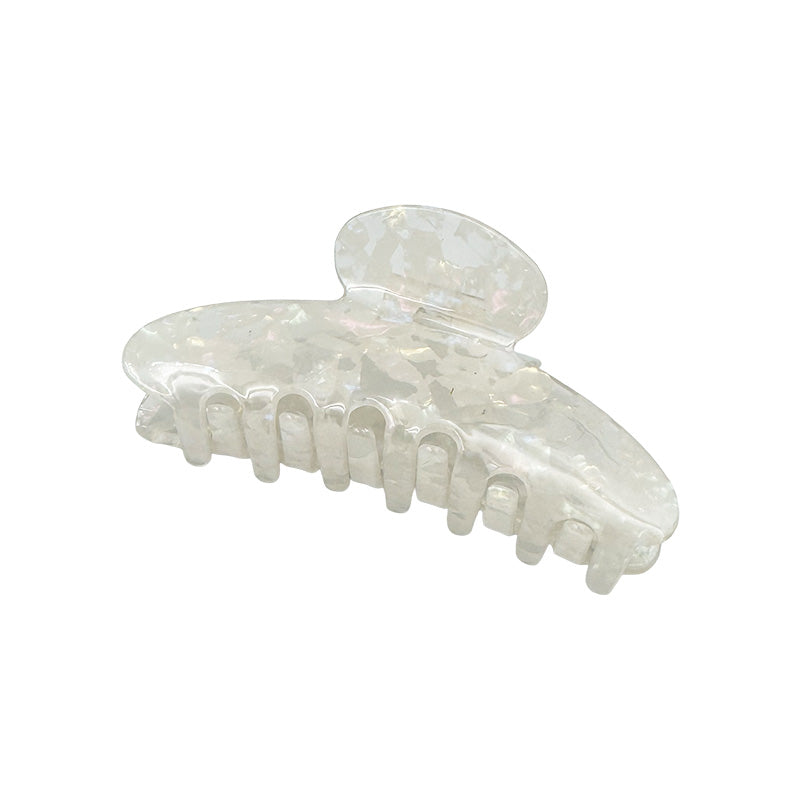 Medium Glossy Marble Patterned Hair Claw