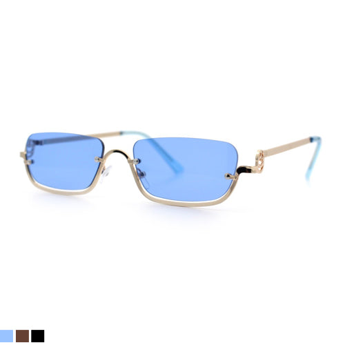 Metal Frame Rectangle Sunglasses