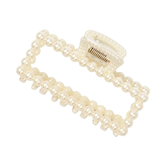 Medium Pearl Rectangle Hair Claw