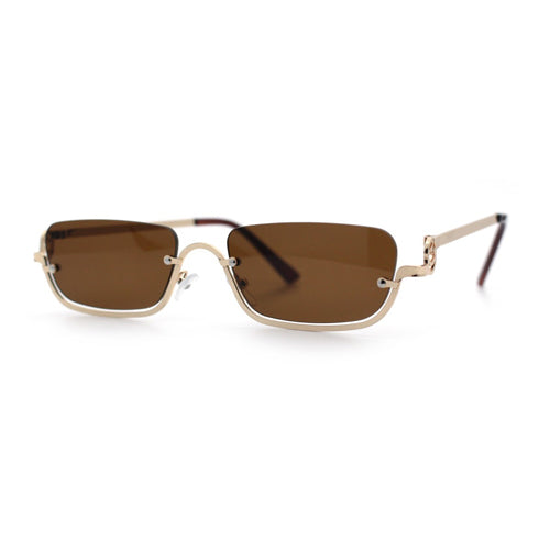 Metal Frame Rectangle Sunglasses