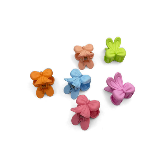 Mini Bow Hair Claw – Color Pop Edition