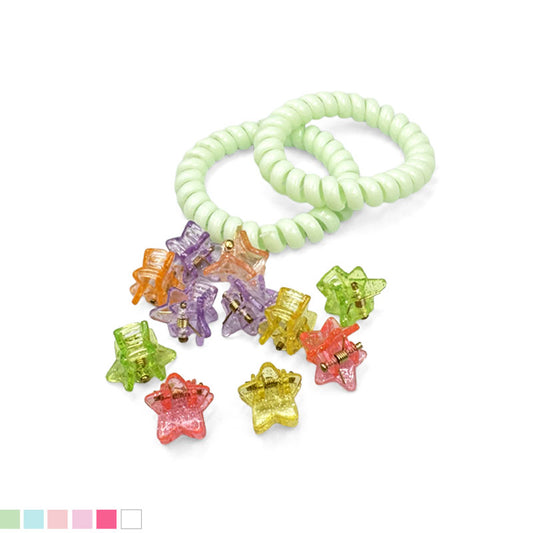 Mini Hair Claws with Spiral Hair Ties