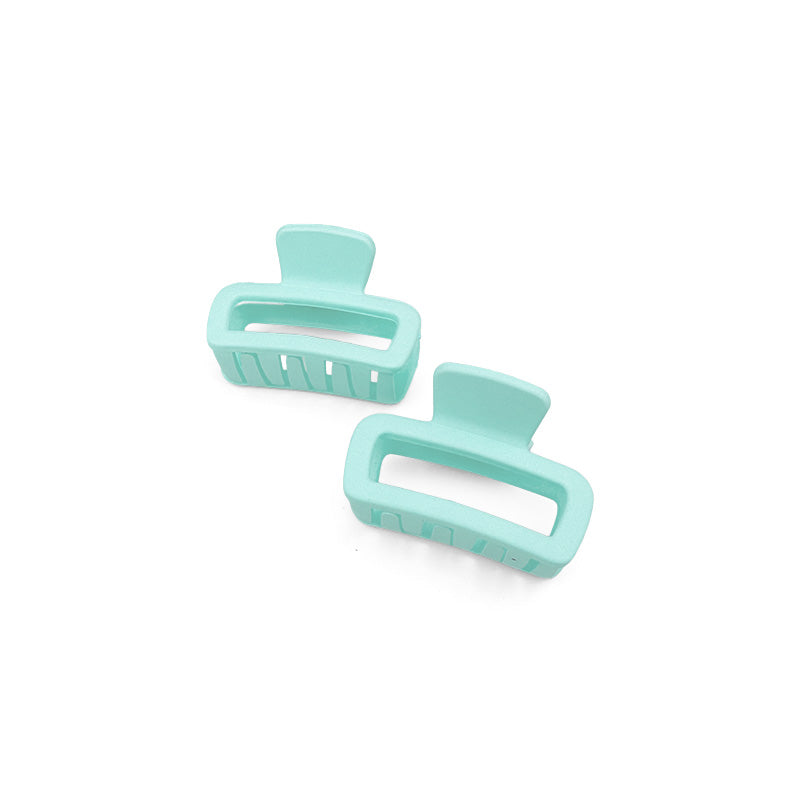 Set of 2 Mini Matte Rectangle Hair Claws