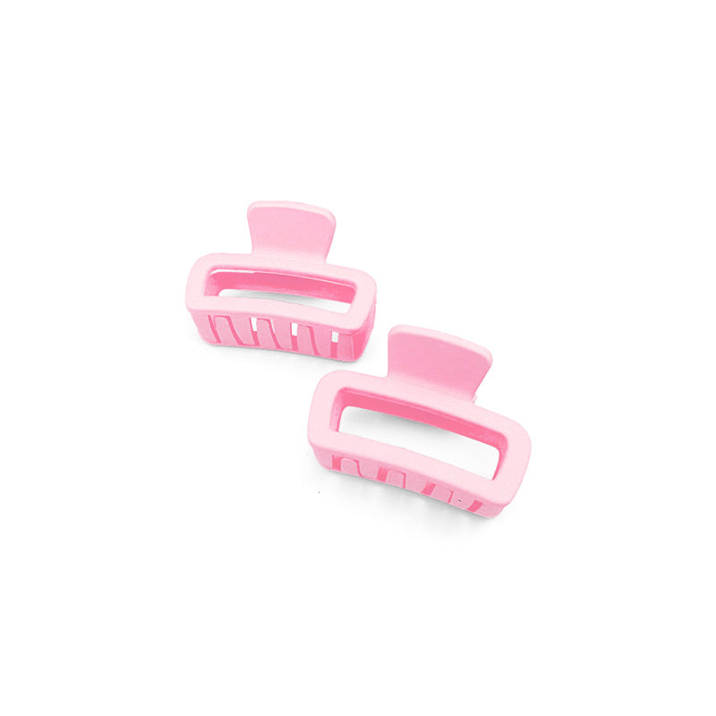 Set of 2 Mini Matte Rectangle Hair Claws