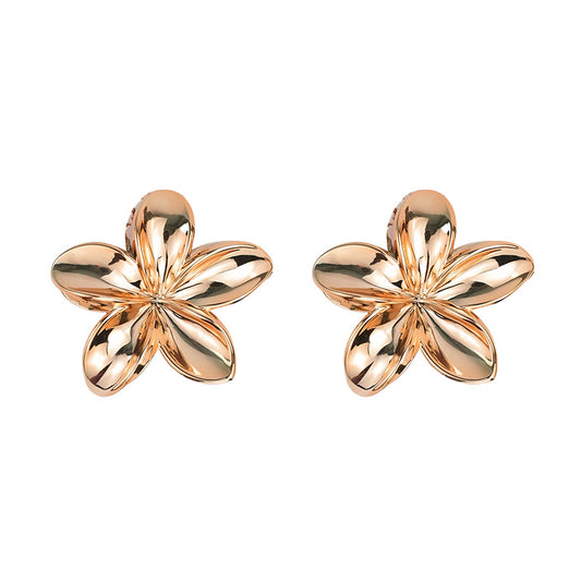 Mini Plastic Metallic Flower Hair Claw Set – 2 Pieces