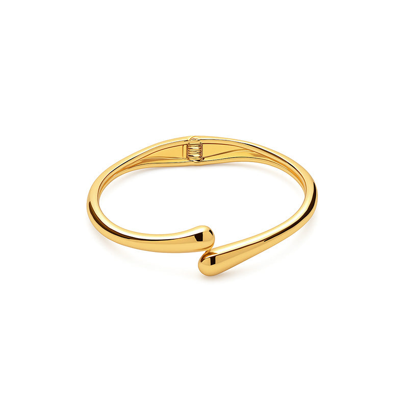 Minimal Curve Bangle Bracelet – Gold & Silver