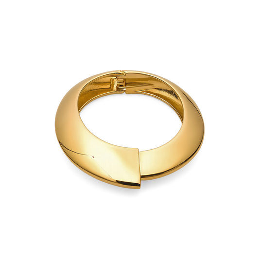 Open Twist Bangle Bracelet – Gold & Silver