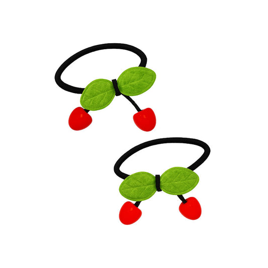 Pack of 2 Hair Ties with Cherry Design
