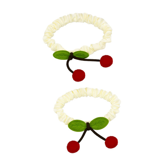 Pack of 2 Hair Ties with Cherry Design