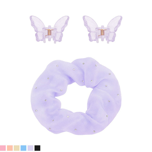 Set of 2 Mini Hair Claws & a Scrunchie