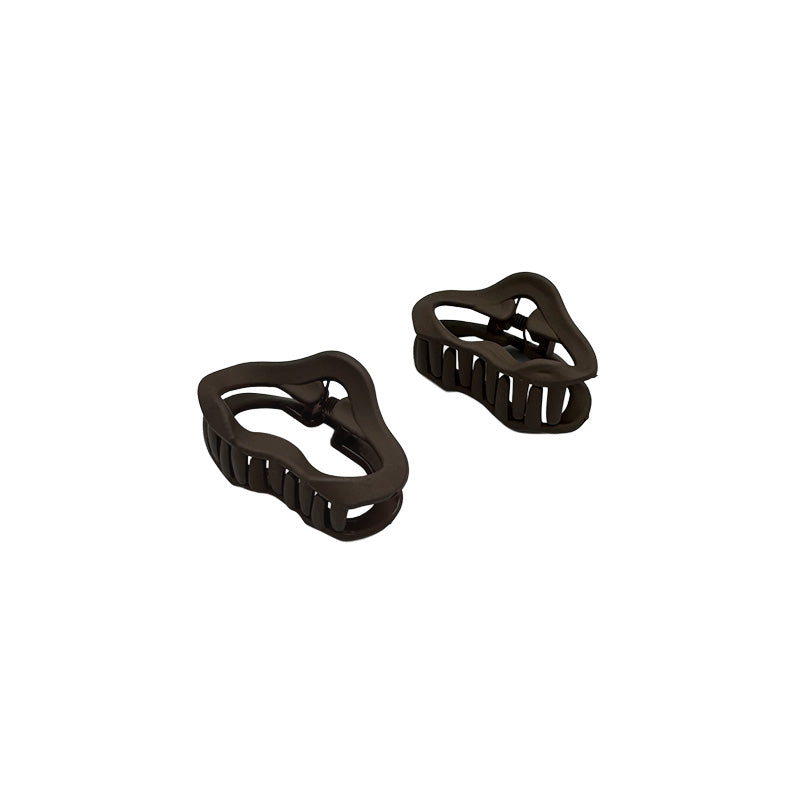Set of 2 Mini Matte Abstract Hair Claws