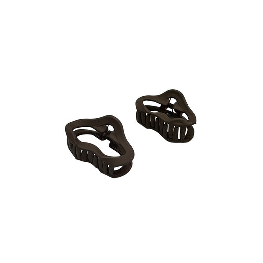 Set of 2 Mini Matte Abstract Hair Claws