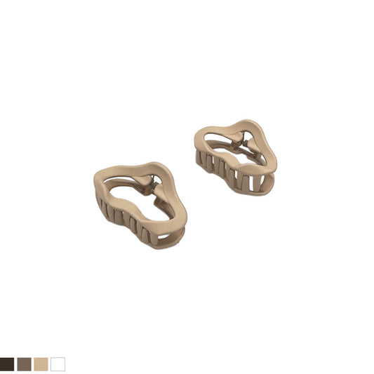 Set of 2 Mini Matte Abstract Hair Claws
