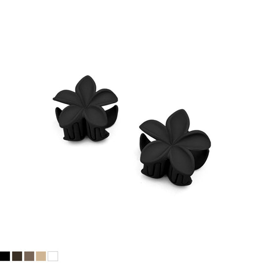 Set of 2 Mini Matte Flower Hair Claws