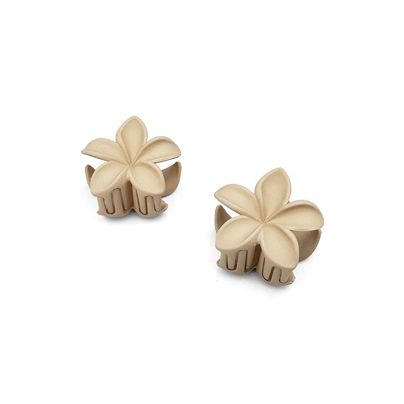 Set of 2 Mini Matte Flower Hair Claws