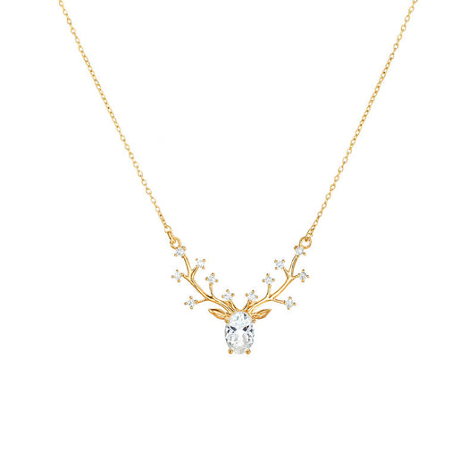 Stainless Steel Reindeer Necklace