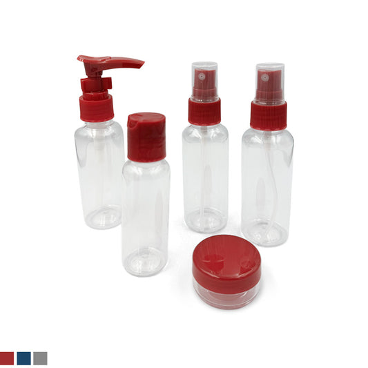 Travel Size Refillable Bottle Set with Ziplock Bag – 5 Pieces