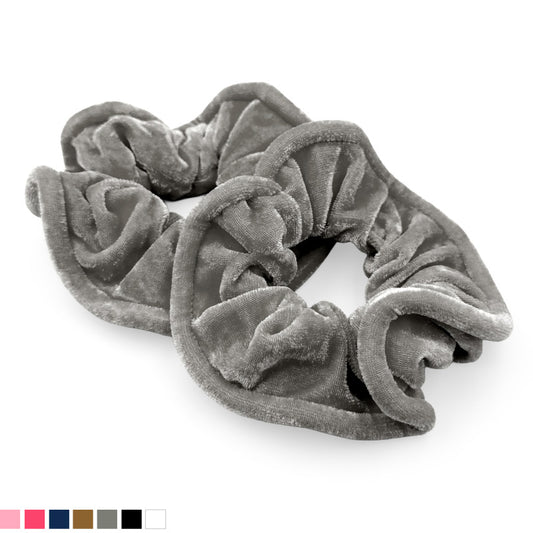 Velvet Hair Scrunchies – Elegant Soft Collection (Pair)