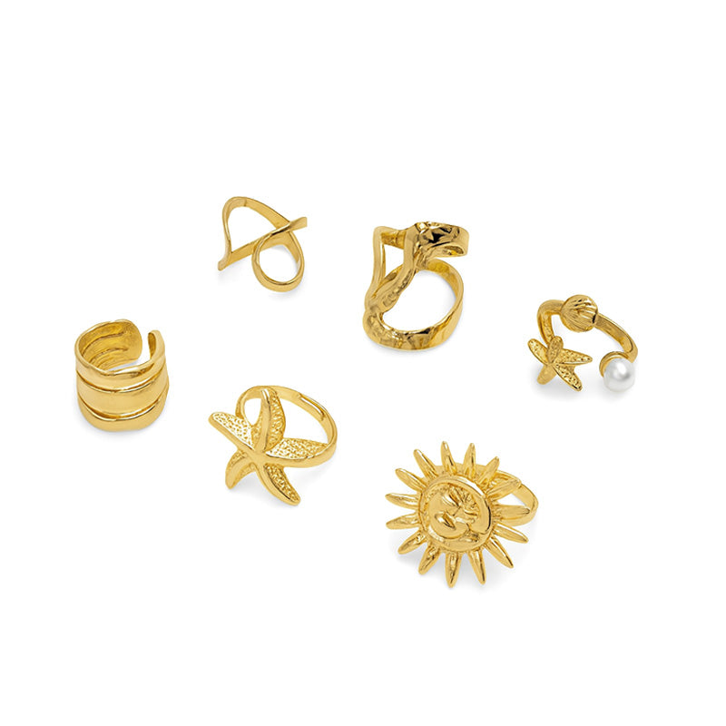 Adjustable Design 6pcs Set of Rings