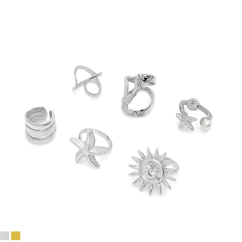 Adjustable Design 6pcs Set of Rings