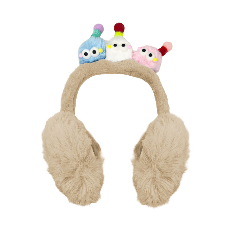 Cute Cartoon Pom-Pom Furry Earmuffs