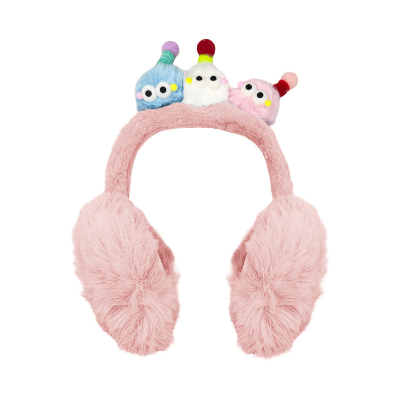 Cute Cartoon Pom-Pom Furry Earmuffs