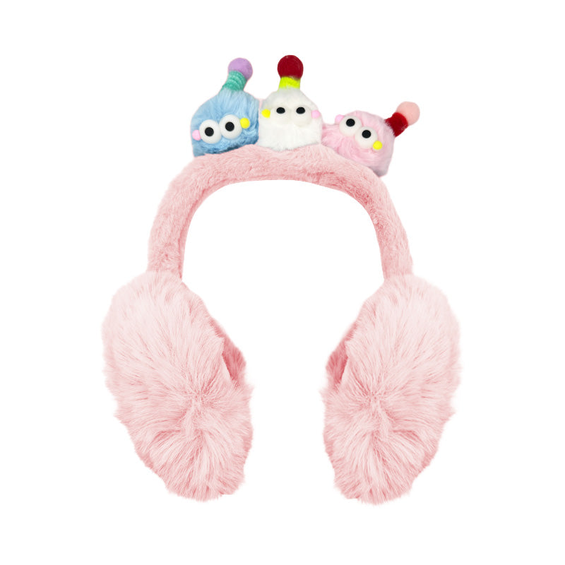 Cute Cartoon Pom-Pom Furry Earmuffs