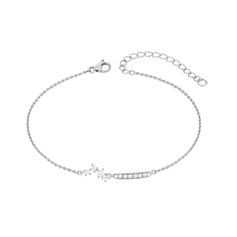 Korean Zircon Bar Bracelet – Available in Silver & Gold